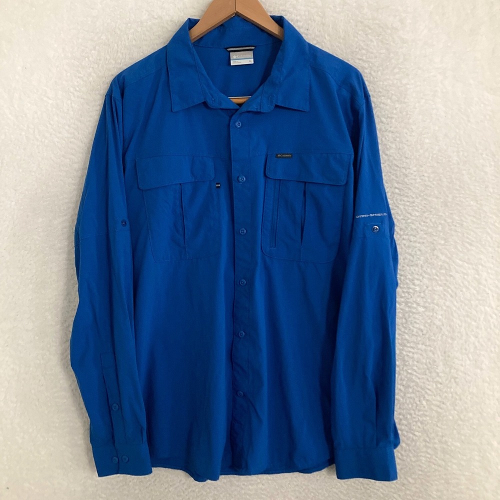 Columbia Newton Ridge II Shirt Mens XL Nylon Omni Shield Breathable Outdoor